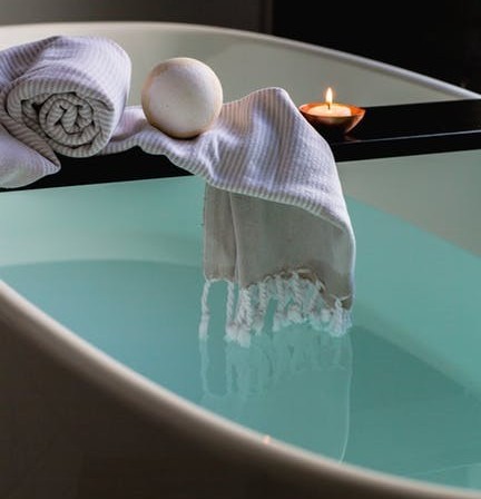 candle-lit bath