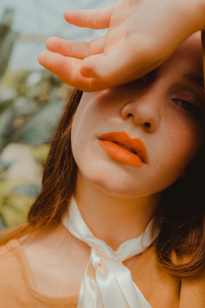 young woman totally exhausted